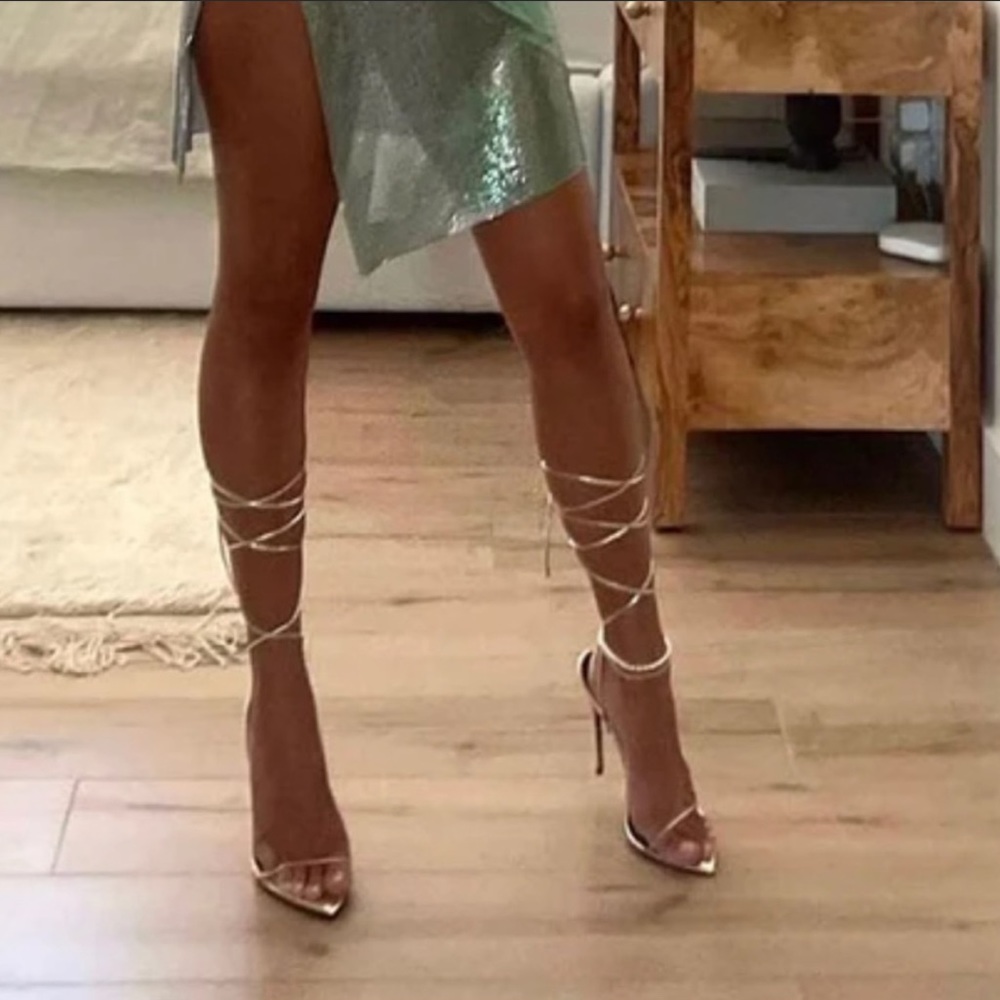 Femme LA Gold Heels